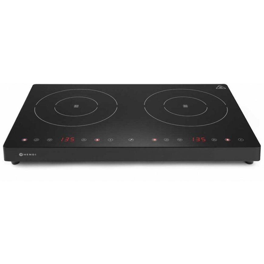 Kuchenka induction nastawna with panel dotykowym 2 pola grzewcze Black Line śr. 22 cm 3500 W - Hendi 239414 – 2