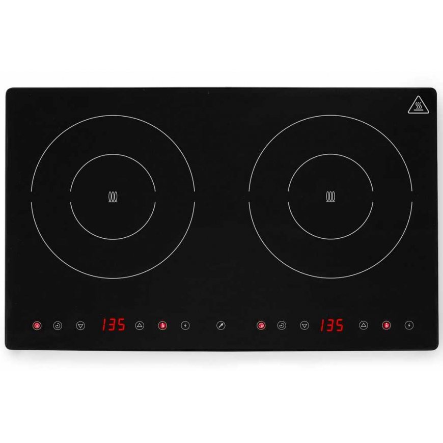 Kuchenka indukcinė nastawna su panelem dotykowym 2 pola grzewcze Juodas Line śr. 22 cm 3500 W - Hendi 239414 – 3