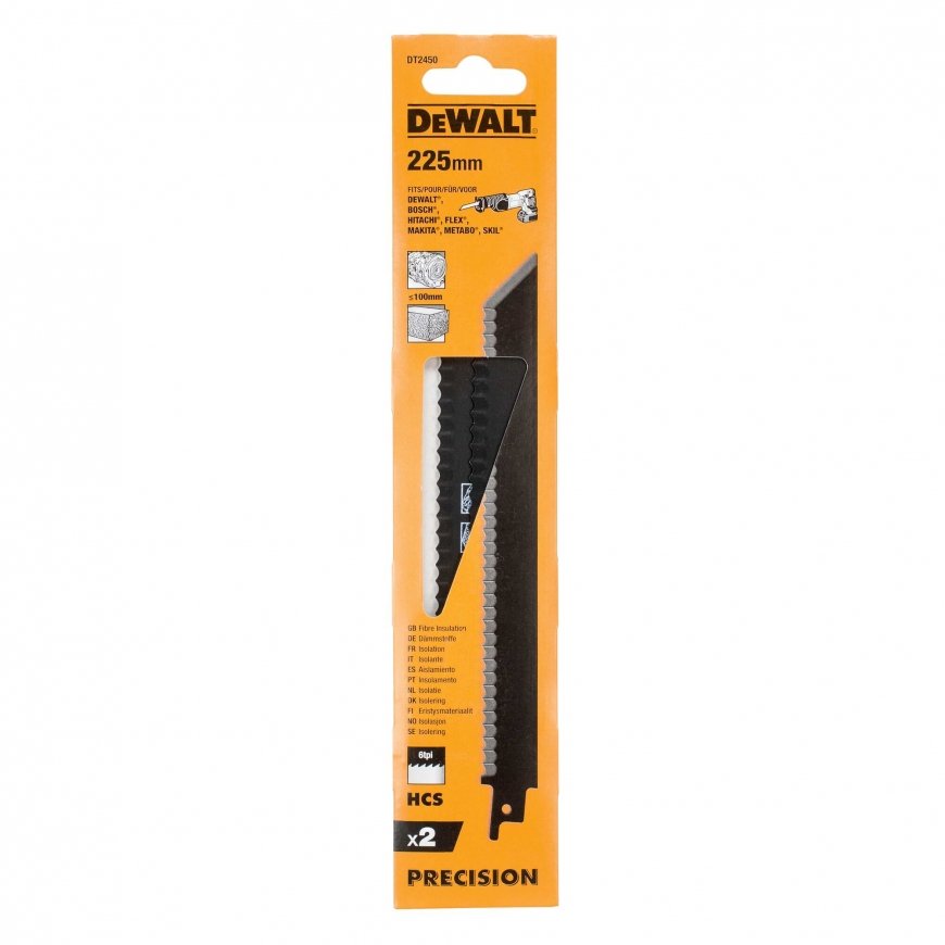 DeWALT DT2450-QZ finierzāģis/zobenzāģa asmens 2 pcs