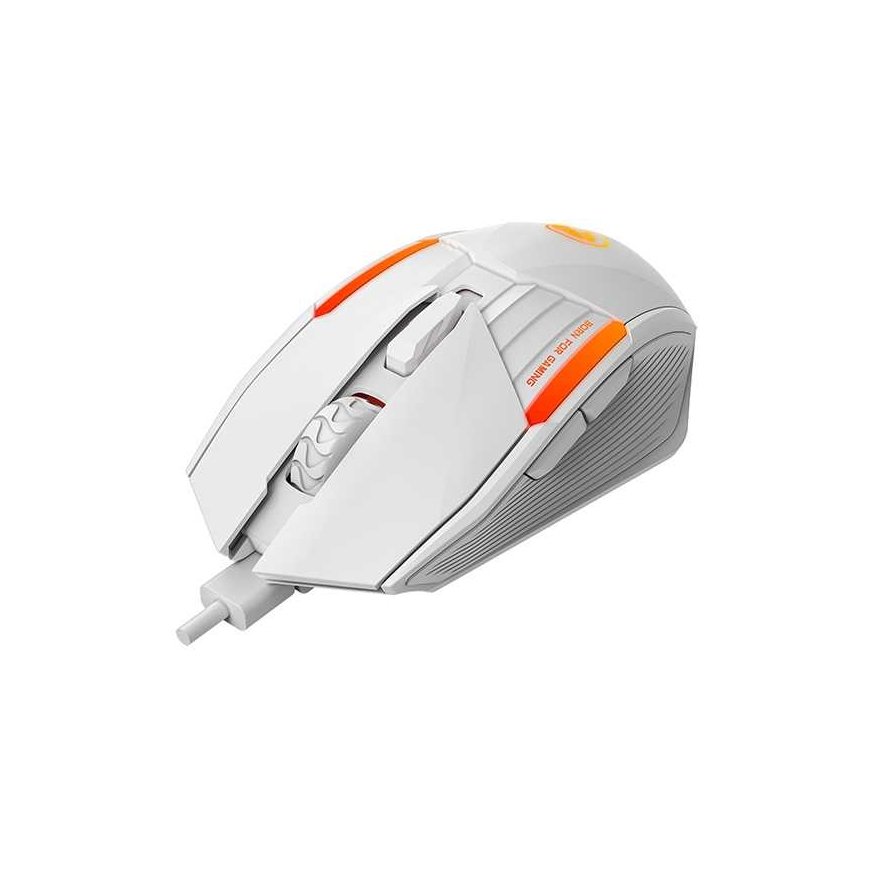 Pelė su laidu, Marvo M291, balta, optinė, 6400DPI – 2