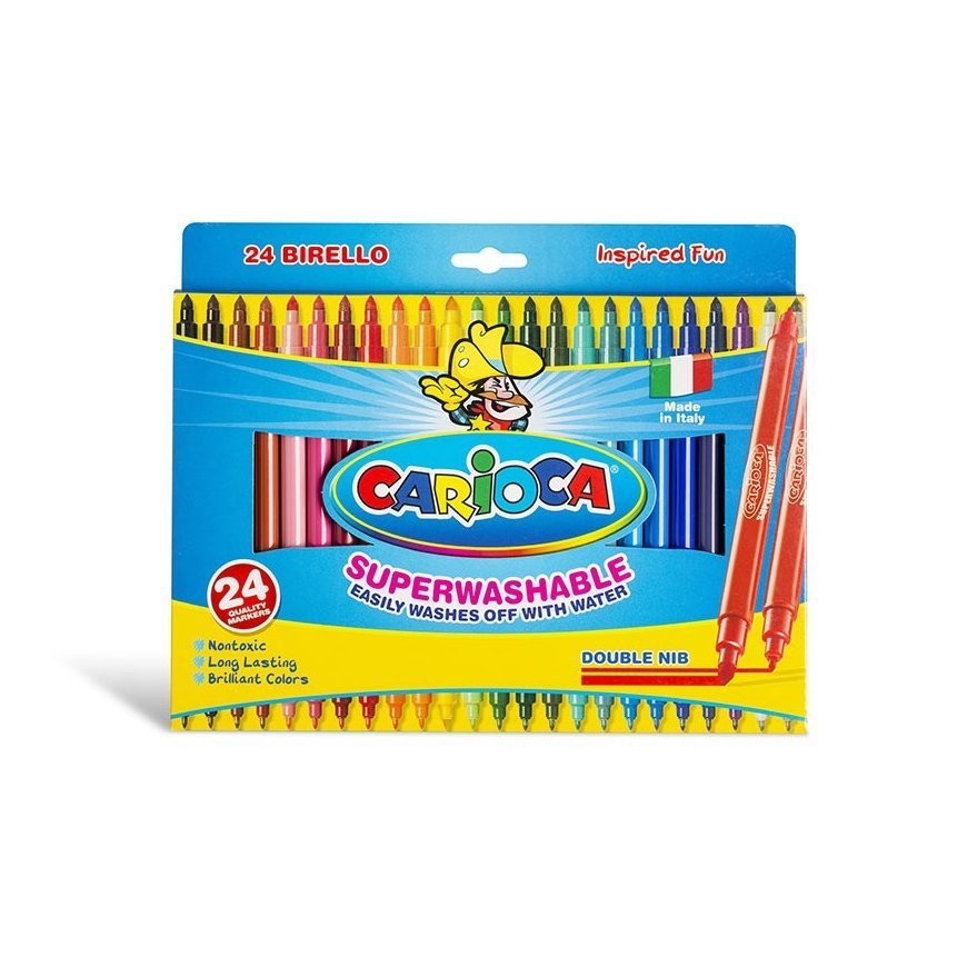Carioca Birello flomāsters Smalks/Vidējs Daudzkrāsains 24 pcs