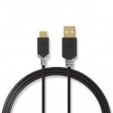 Nedis CCBW60601AT30 USB-kaapeli 3 m USB 2.0 USB A USB C Antrasiitti Nedis CCBW60601AT30 USB-kaapeli 3 m USB 2.0 USB A USB C Antrasiitti