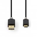 Nedis CCBW60601AT30 USB kabelis 3 m USB 2.0 USB A USB C Antracīts Nedis CCBW60601AT30 USB kabelis 3 m USB 2.0 USB A USB C Antracīts