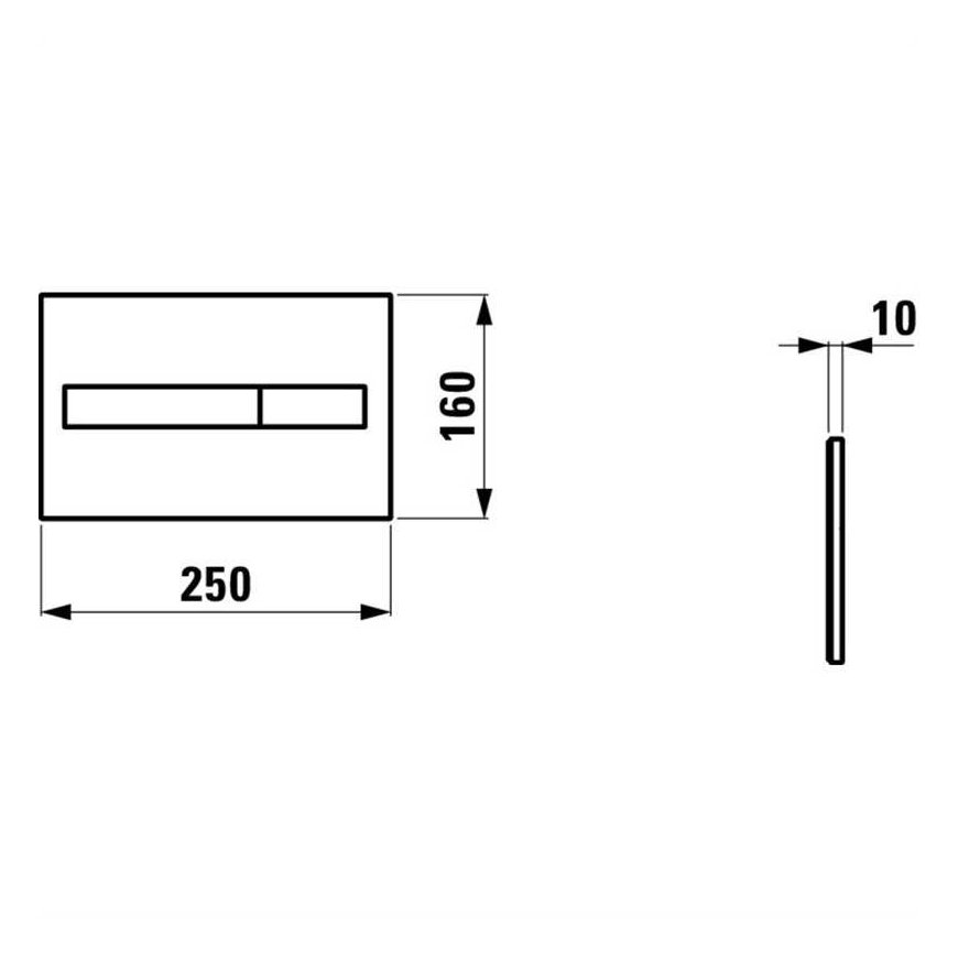 Lower button Laufen H895661 chrome – 2