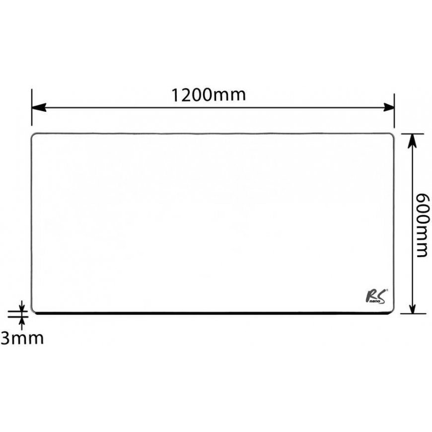 Podkładka/mata na biurko NanoRS, 1200x600x3mm, juoda, RS173 – 5