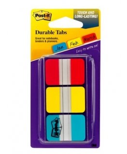 Post-It Tabs, 1 inch Solid, Red, Yellow, Blue, 22 Tabs/Color, 66/Dispenser iseliimuv vahesilt Sinine, Punane, Kollane