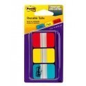 Post-It Tabs, 1 inch Solid, Red, Yellow, Blue, 22 Tabs/Color, 66/Dispenser self adhesive tab Blue, R