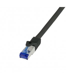 LogiLink C6A083S tinklo kabelis Juoda 7,5 m Cat6a S/FTP (S-STP)
