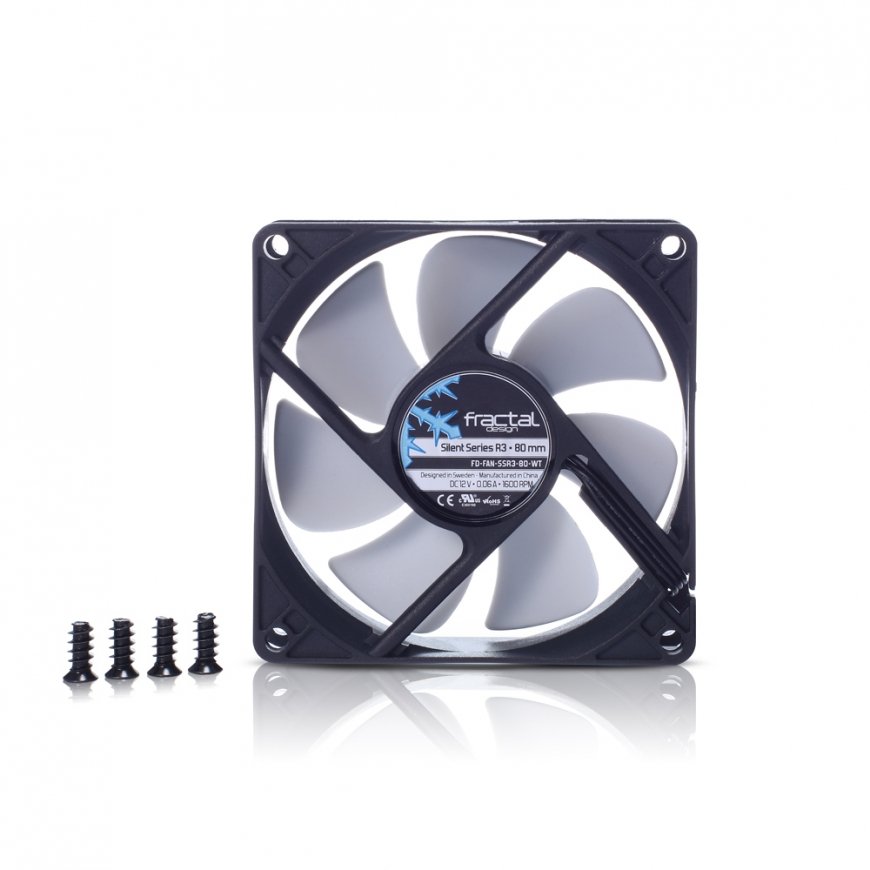 Fractal Design Silent Series R3 80 mm Computer case Fan 8 cm Black, White – 2