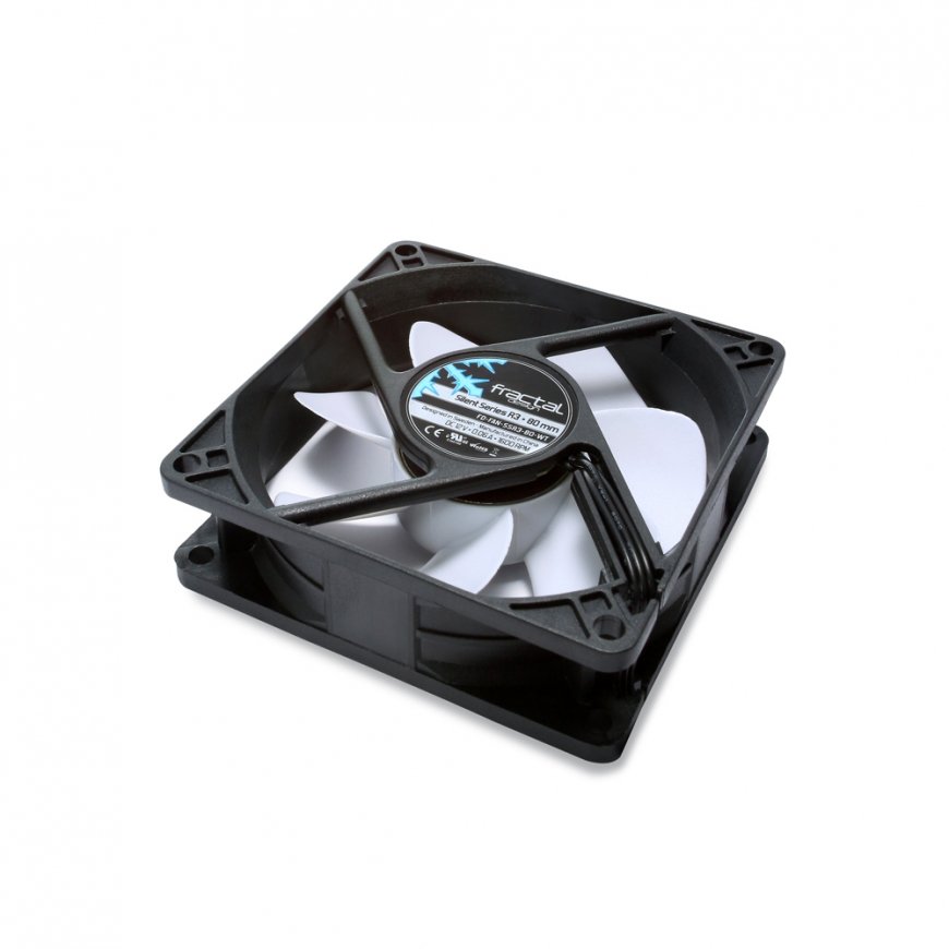Fractal Design Silent Series R3 80 mm Datora korpusam Ventilators 8 cm Melns, Balts – 3