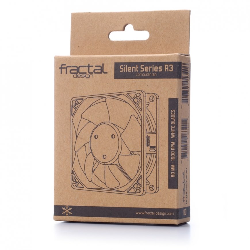 Fractal Design Silent Series R3 80 mm Arvuti korpus Ventilaator 8 cm Must, Valge – 4