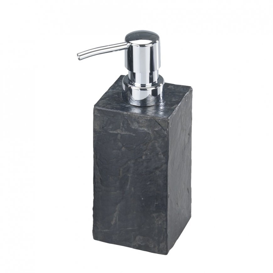 WENKO Slate Rock soap dispenser 0.25 L Anthracite