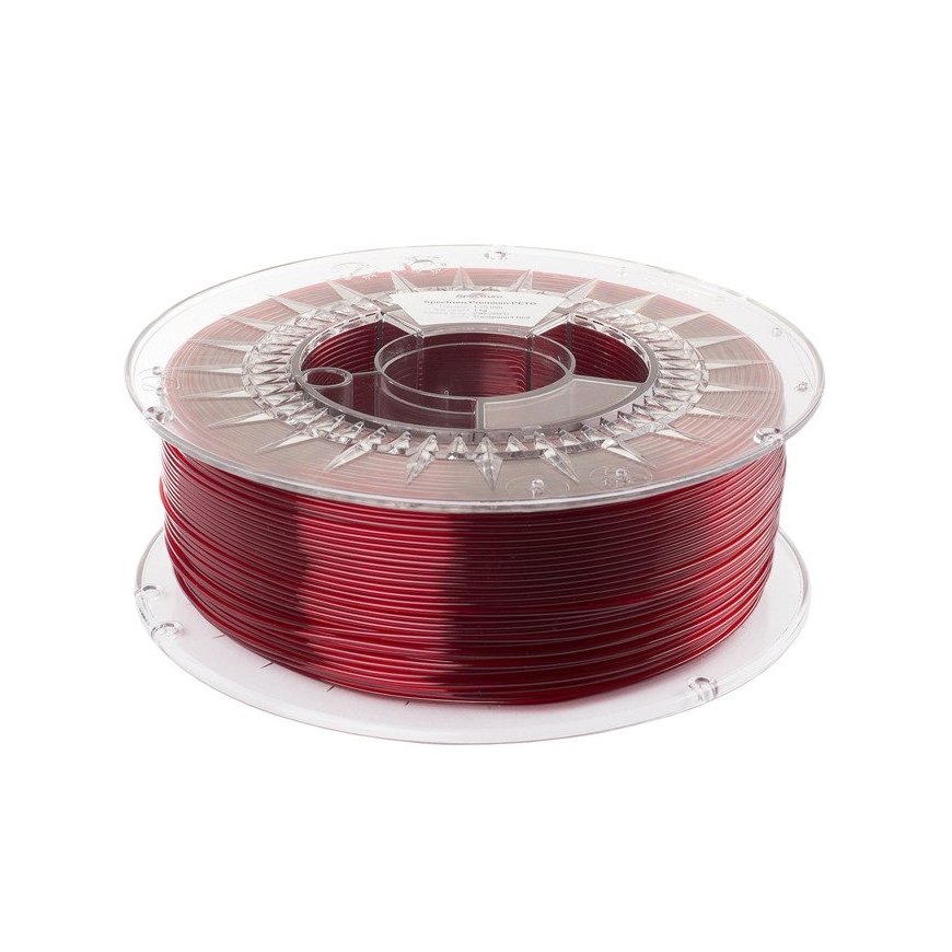 Spectrum 80050 materjal 3D-printimiseks Polüetüleen tereftalaatglükool (PETG) Punane, Läbipaistev 1 – 2
