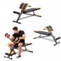 HMS Fitness LSR8311 Tasapinnaline jõutreeningu pink Reguleeritav iste Kodu Must, Kollane
