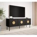 RTV skapis PALAZZO 150x42x60 melns + ozolkoka craft