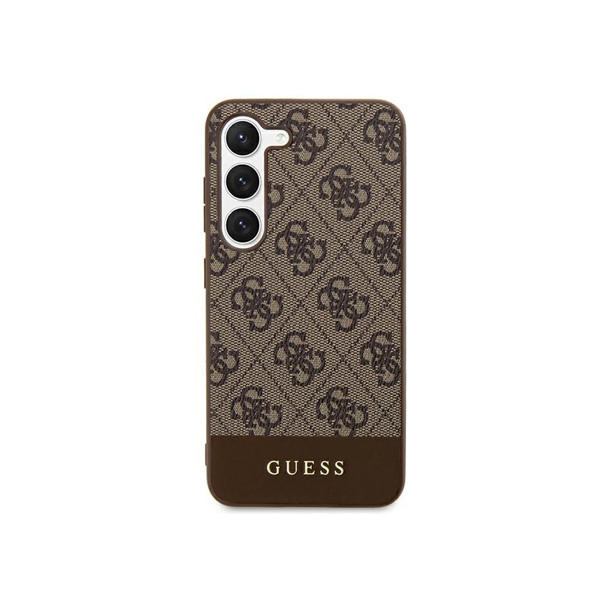 Case Original faceplate case GUESS GUHCS24MG4GLBR for SAMSUNG S24 Plus (4G Bottom Stripe / brown) – 4