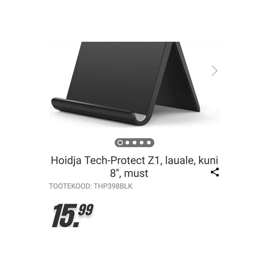 Hoidja Tech-Protect Z1, lauale, kuni 8'', must