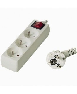 PremiumCord PP3K-10 power extension 10 m 3 AC outlet(s) White