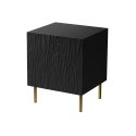Cama Naktinis staliukas 2 vnt. JUNGLE 53,5x40,5x44 juoda matinė + auksinės kojos