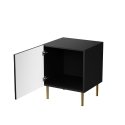 Cama Naktinis staliukas 2 vnt. JUNGLE 53,5x40,5x44 juoda matinė + auksinės kojos