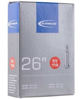 SCHWALBE SV11A (20-25x559-571) Presta (Removable core) 40 mm Made of 20% recycled old tubes, Innerbox - Box with 25 pcs. separat