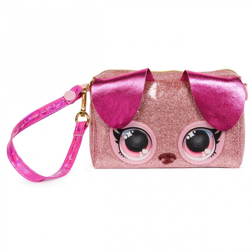 Purse Pets BAG INA PursePets Wristlet Puppy GML Fuksija, Rozā Meitene Klača soma – 5