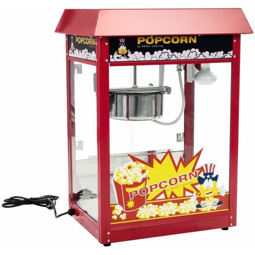 Royal Catering Popcorn Machine with Red Roof – 3