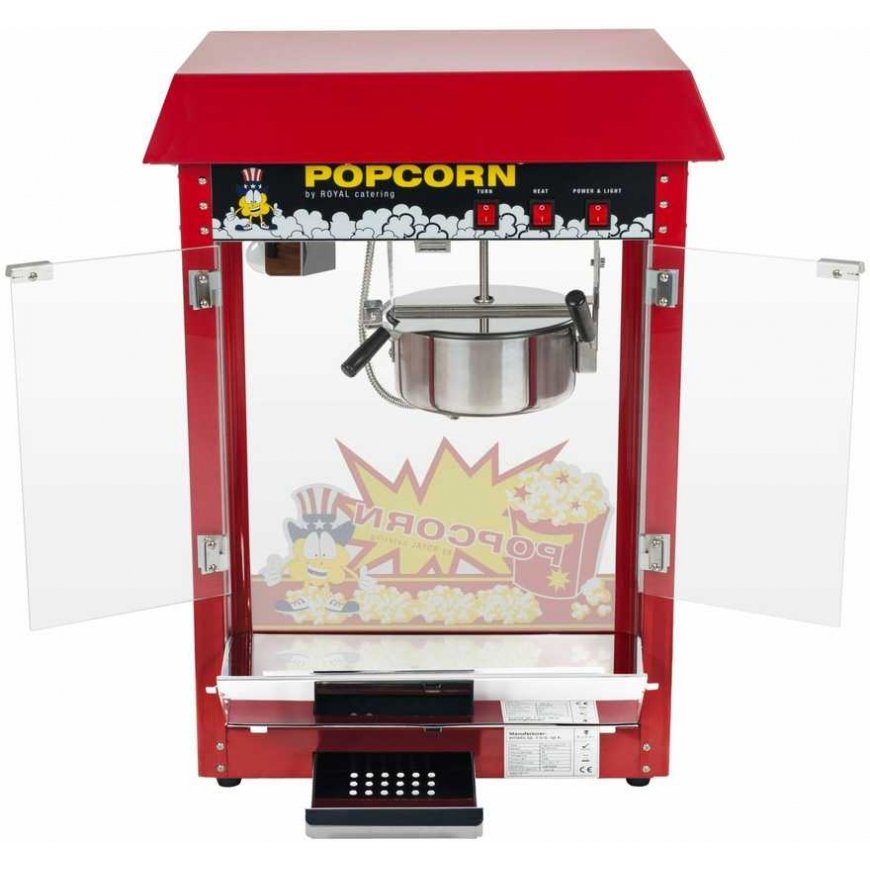 Royal Catering Popcorn Machine with Red Roof – 4