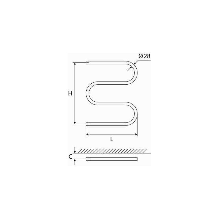 Water towel dryer Elonika EN460SD 60x60 cm – 3