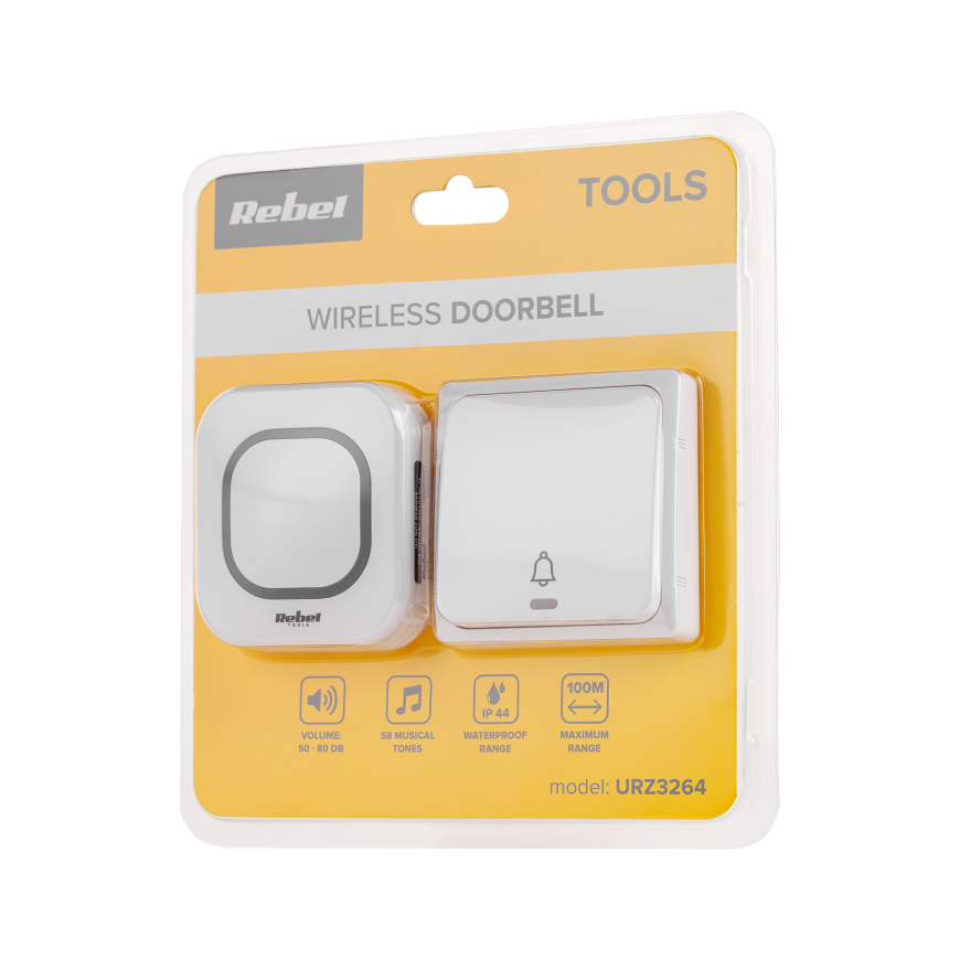 Rebel wireless doorbell (with 230 V plug) - 58 melodies – 4
