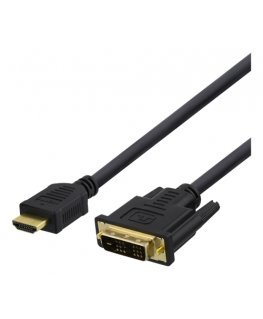 Deltaco HDMI-115D vaizdo kabelio adapteris 5 m HDMI A tipo (standartinis) DVI Juoda