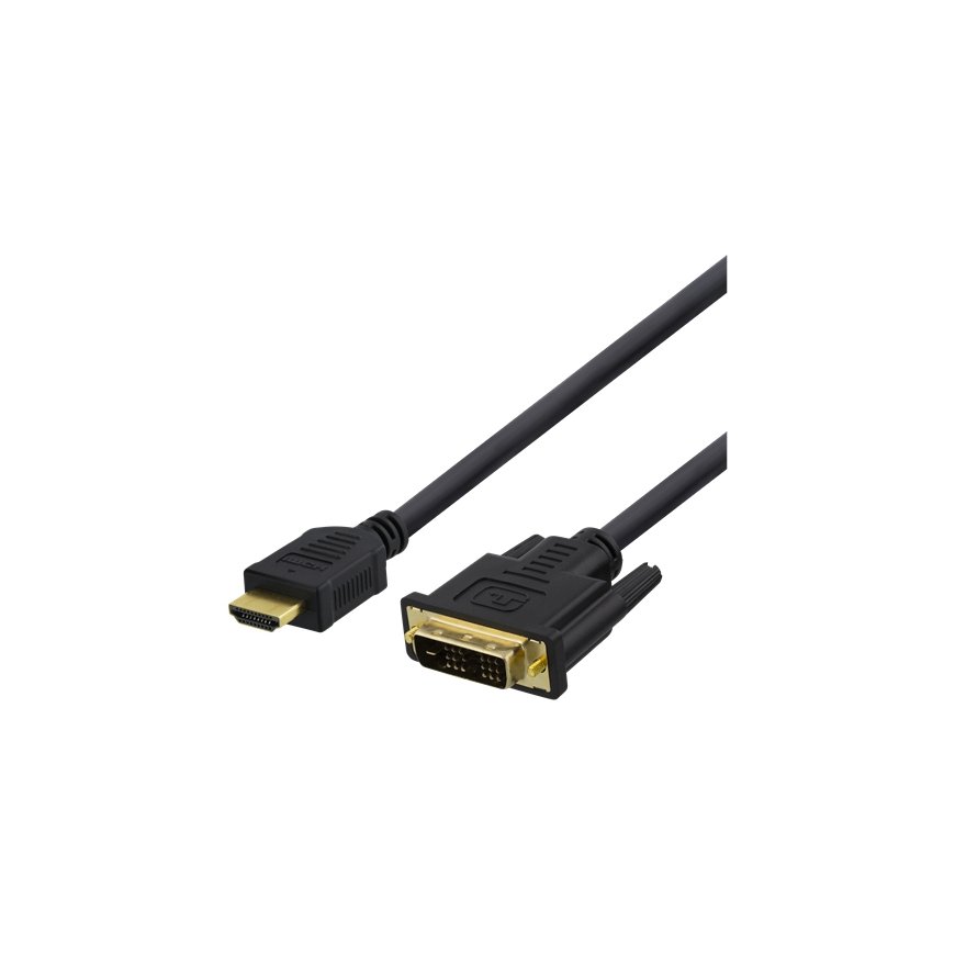 Deltaco HDMI-115D vaizdo kabelio adapteris 5 m HDMI A tipo (standartinis) DVI Juoda