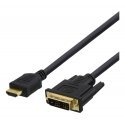 Deltaco HDMI-115D vaizdo kabelio adapteris 5 m HDMI A tipo (standartinis) DVI Juoda Deltaco HDMI-115D vaizdo kabelio adapteris 5 m HDMI A tipo (standartinis) DVI Juoda