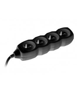 Tracer TRALIS44615 power extension 3 m 4 AC outlet(s) Indoor Black