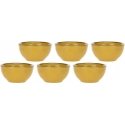 Rose&Tulipani Set of 6 round miseczek Concerto Ocra - Yellow, 7 cm