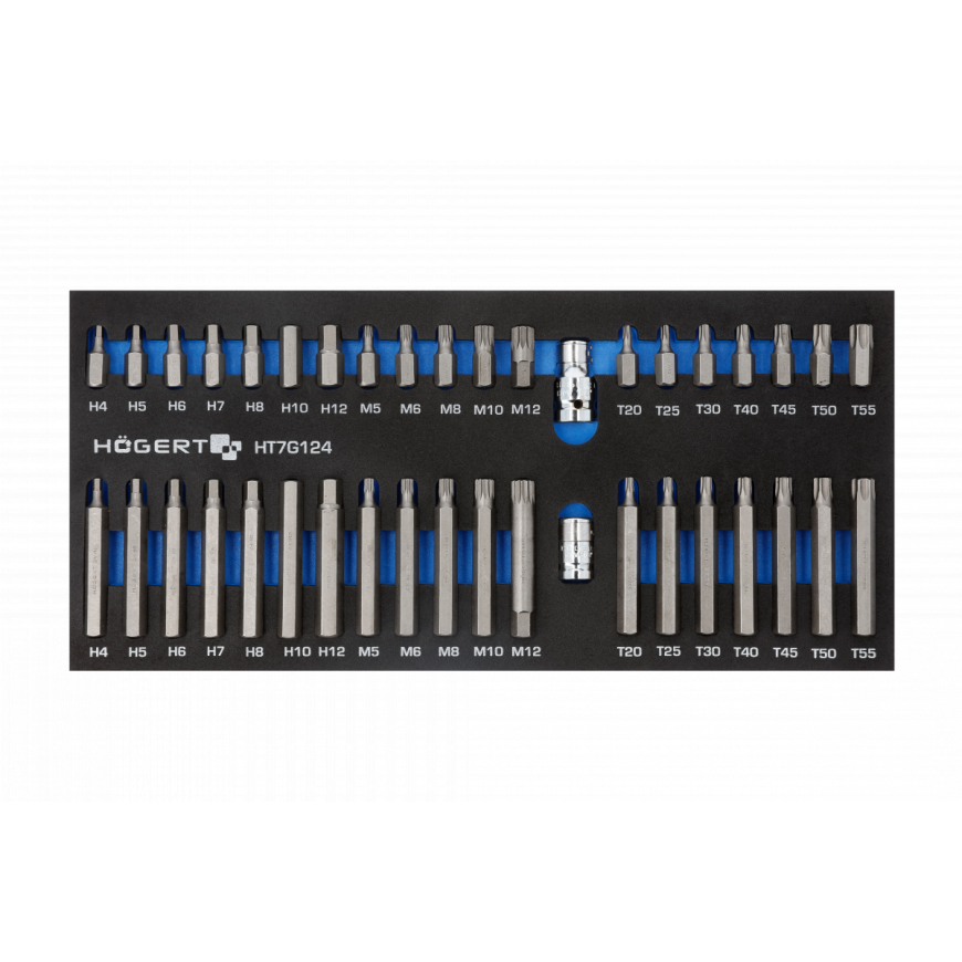 Set of twisting bits Hogert HT7G124 40 pcs.
