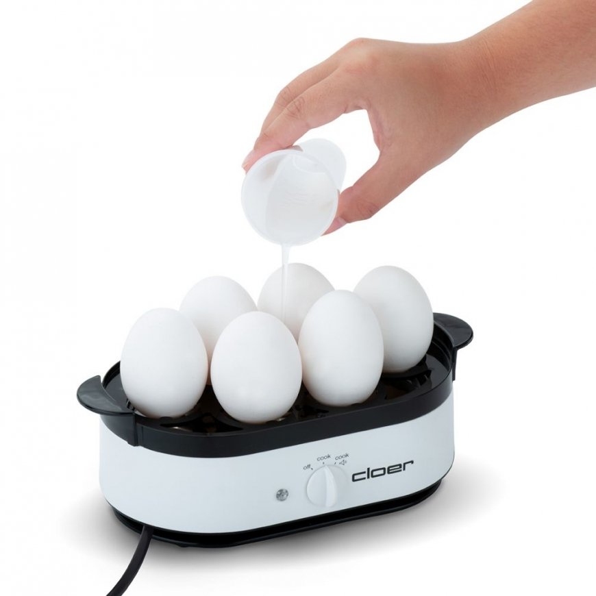 Cloer 6081 munankeitin 6 munaa 350 W Valkoinen – 3