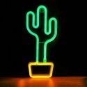 Forever Light Neon LED Light CACTUS orange green Bat + USB FLNEO2 Koristevalohahmo