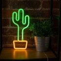 Forever Light Neon LED Light CACTUS orange green Bat + USB FLNEO2 Šviečianti figūrėlė