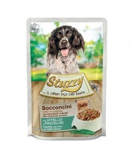 STUZZY Chunks with veal and green beans - wet dog food - 100 g