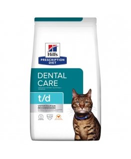 HILL'S PRESCRIPTION DIET Kaķu t/d Sausā kaķu barība Vistas gaļa 1,5 kg
