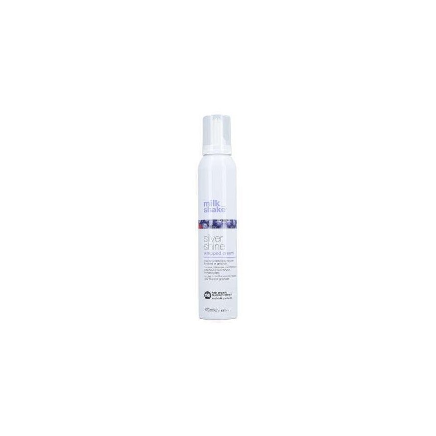 Kondicionuojančios putos šviesiems ir žiliems plaukams Milk Shake Sidabrinis Shine Whipped Kreminis 200ml