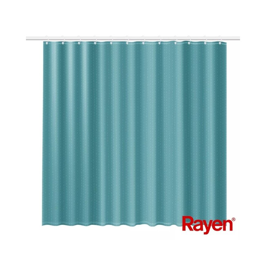 Shower curtain 180x200cm light blue, polyester