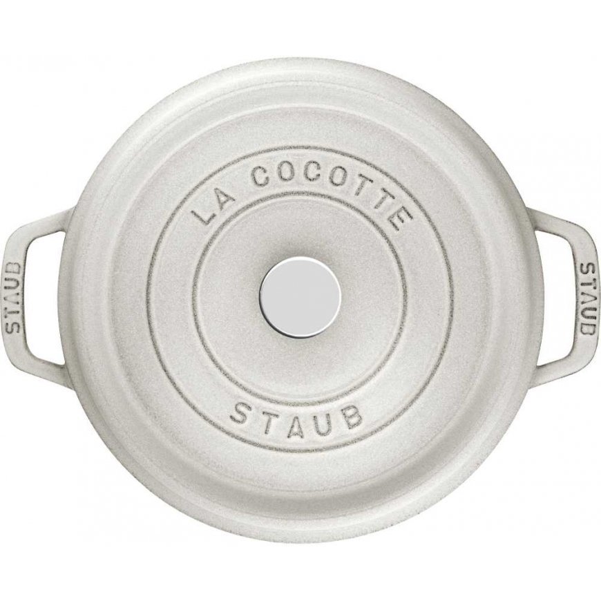 Puodas żeliwny apvalus Staub - 2.2 ltr, Balta trufla – 3