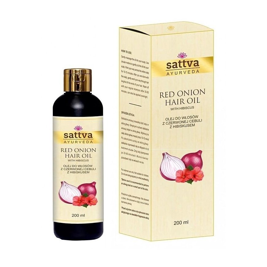 Red onion oil for hair Red Onion, Sattva Ayurveda, 200ml – 2