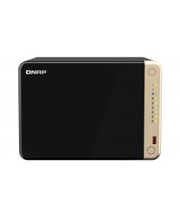 QNAP TS-664 NAS Tower Ethernet LAN jungtis Juoda N5095