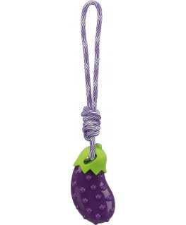 Trixie Aubergine on a rope, TPR, 13 cm/34 cm