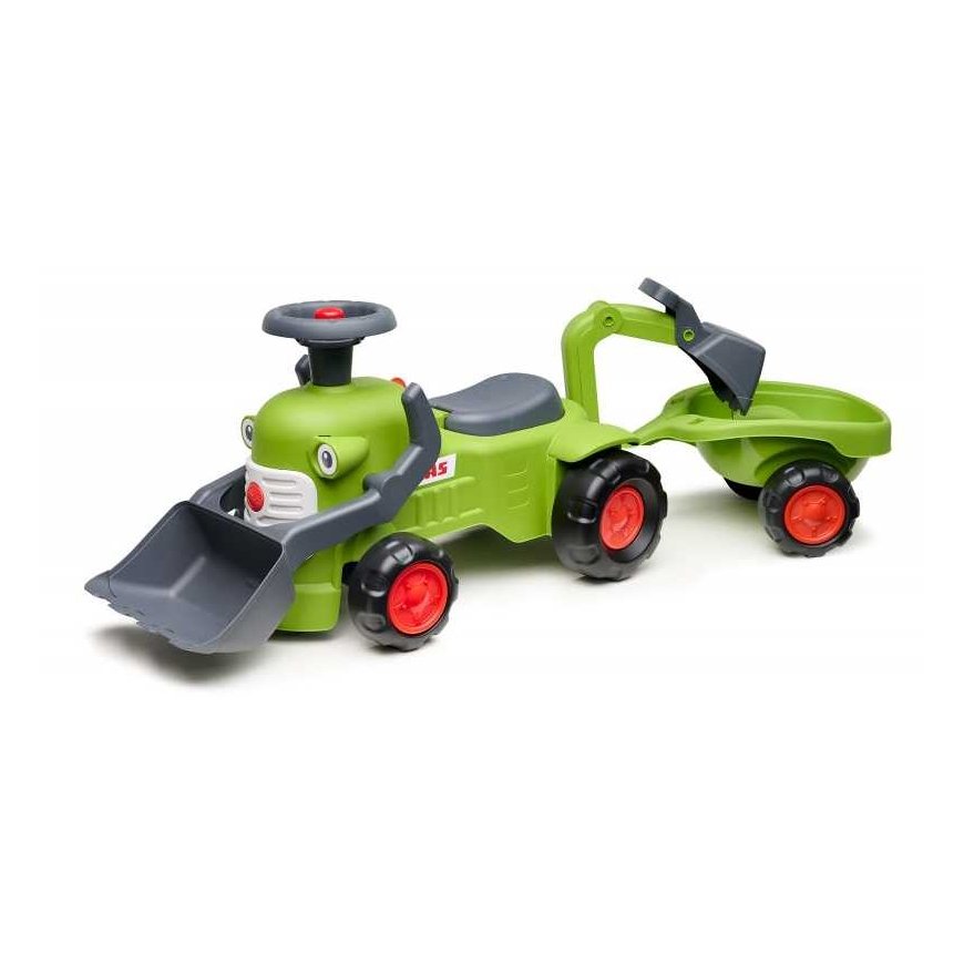 FALK Claas walk-behind tractor with trailer, loader and bucket