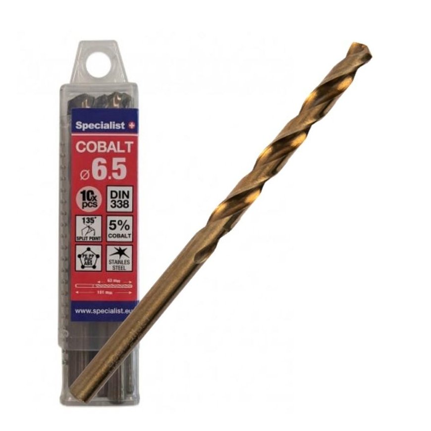 Drilled Specialist+ Cobalt met. Gr. 6.5 mm 10 pcs – 2