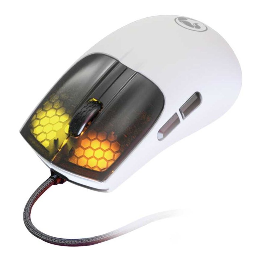 Marvo Scorpion M727 White Wired Mouse | 12400 DPI – 4